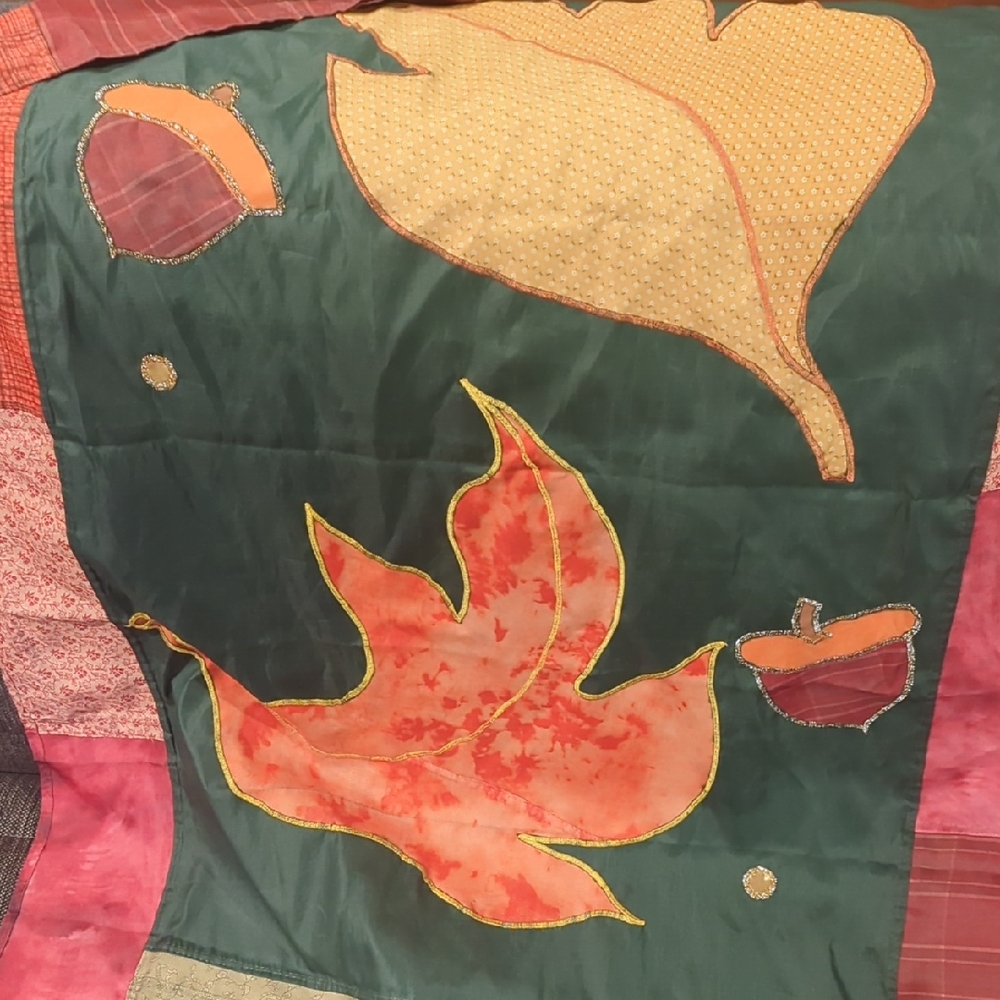 Autumn Leaf and Acorn Outdoor Flag